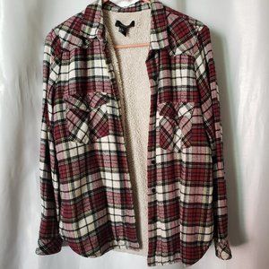 Fleece Lined Plaid Button Up Shirt